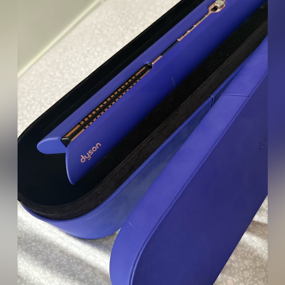 Dyson Electric Hair Straightener in Deep Purple with Gold Accents